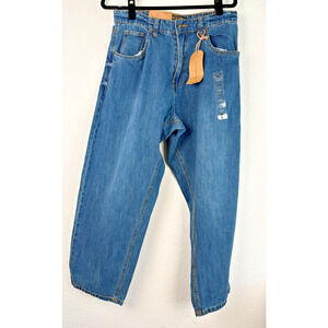 Ring of Fire Mens Blue Droopy Drop Crotch Relaxed Jeans W32xL30 West Coast